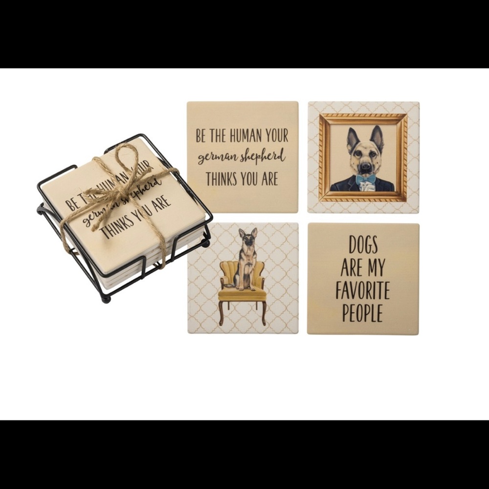 PRIMITIVES BY KATHY GERMAN SHEPARD COASTERS! NWT!